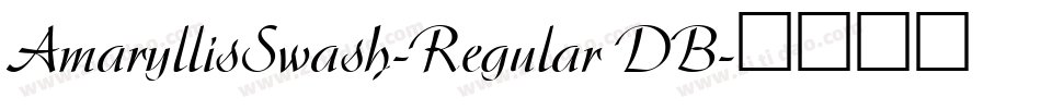 AmaryllisSwash-Regular DB字体转换